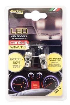 Automobilinės LED lemputės Bottari W5W/T10 Canbus цена и информация | Automobilių lemputės | pigu.lt
