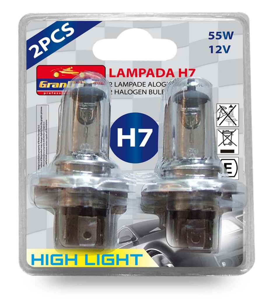 Automobilinė lemputė Bottari High Light H7, 2 vnt kaina ir informacija | Automobilių lemputės | pigu.lt
