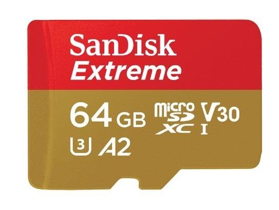 SanDisk SDSQXA2-064G-GN6MA MicroSDXC 64GB (+SD adapteris) kaina ir informacija | Atminties kortelės fotoaparatams, kameroms | pigu.lt