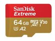 SanDisk SDSQXA2-064G-GN6MA MicroSDXC 64GB (+SD adapteris) цена и информация | Atminties kortelės fotoaparatams, kameroms | pigu.lt