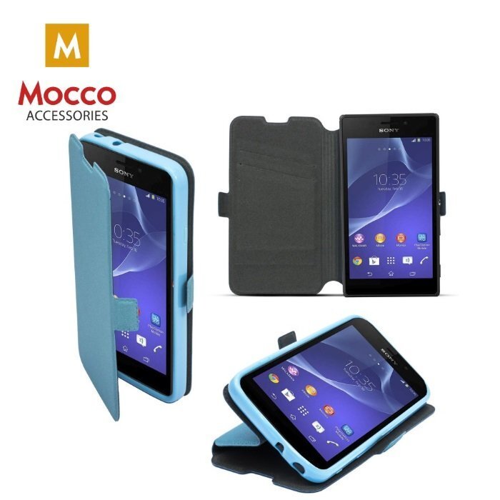 Mocco Shine Book Case For Xiaomi Pocophone F1 Blue kaina ir informacija | Telefono dėklai | pigu.lt