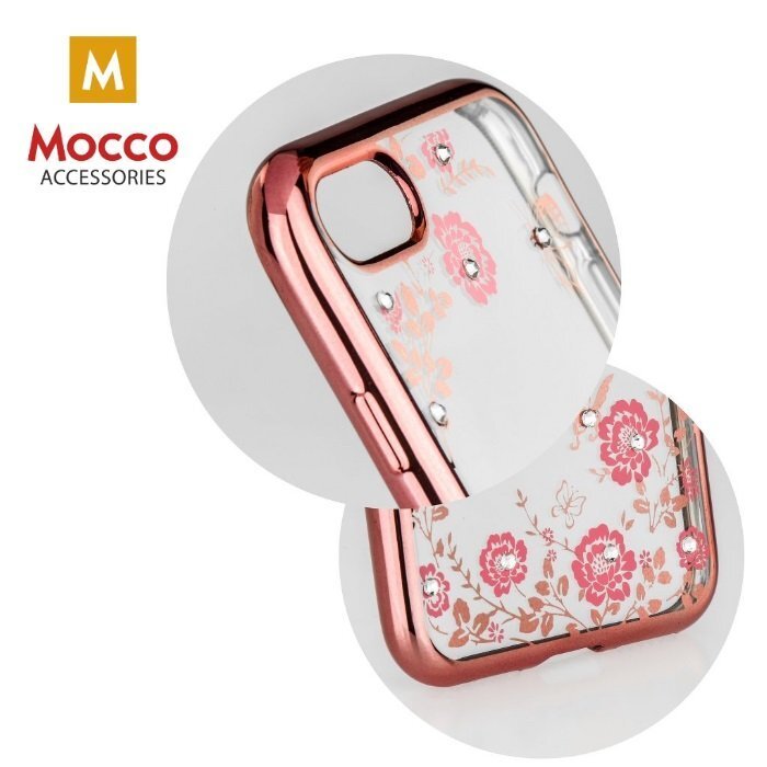 Mocco Electro Diamond Silicone Case for Xiaomi Pocophone F1 Rose - Transparent kaina ir informacija | Telefono dėklai | pigu.lt