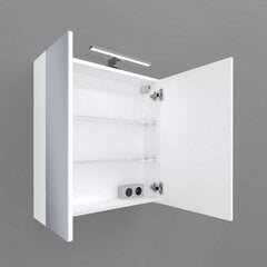Подвесной шкаф для ванной комнаты Fabian, 60x68x16 см, белый цена и информация | Шкафчики для ванной | pigu.lt