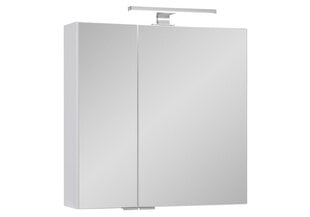 Подвесной шкаф для ванной комнаты Fabian, 60x68x16 см, белый цена и информация | Шкафчики для ванной | pigu.lt