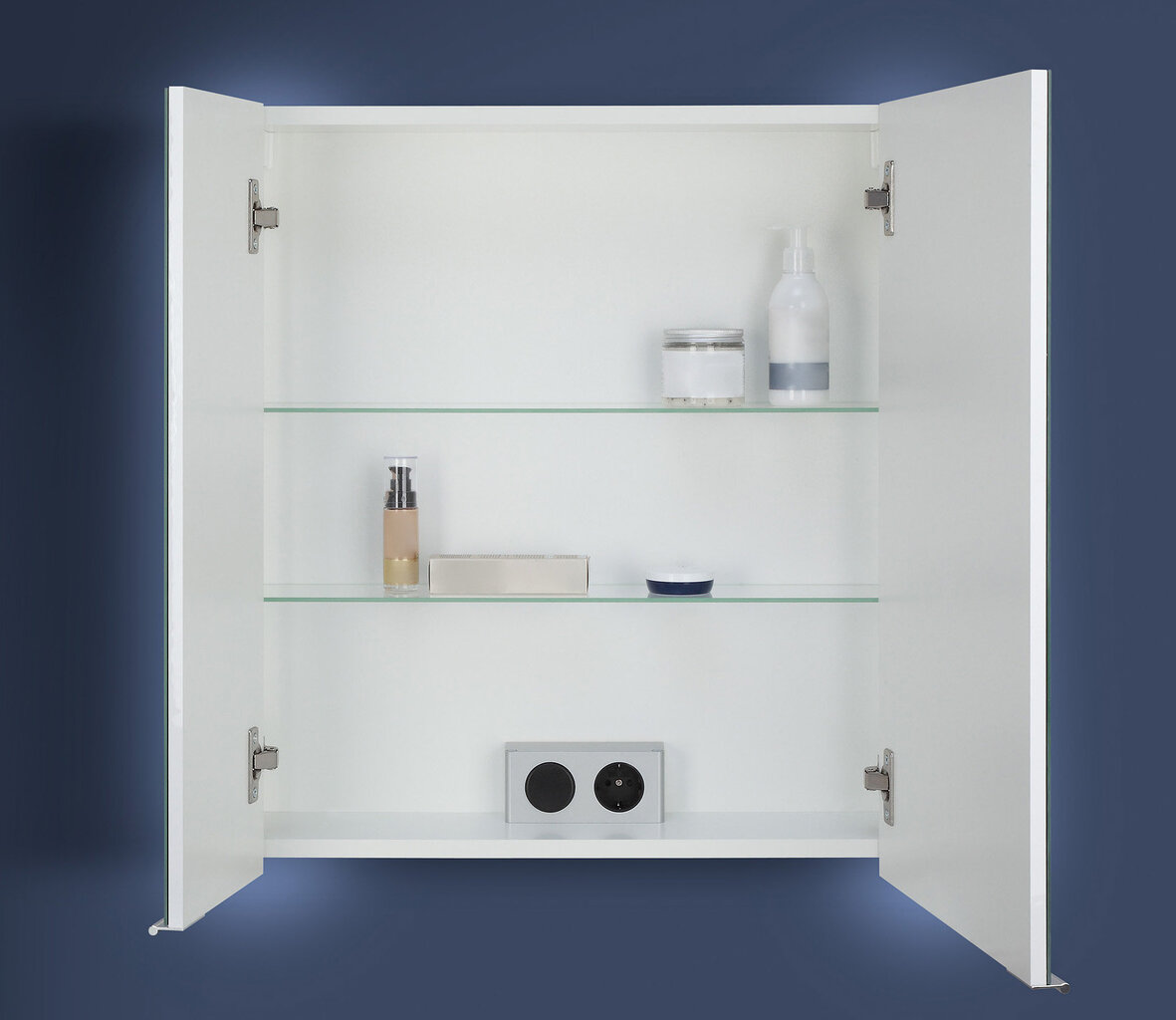 Pakabinama vonios spintelė Tristan, 60x60x16 cm, balta цена и информация | Vonios spintelės | pigu.lt