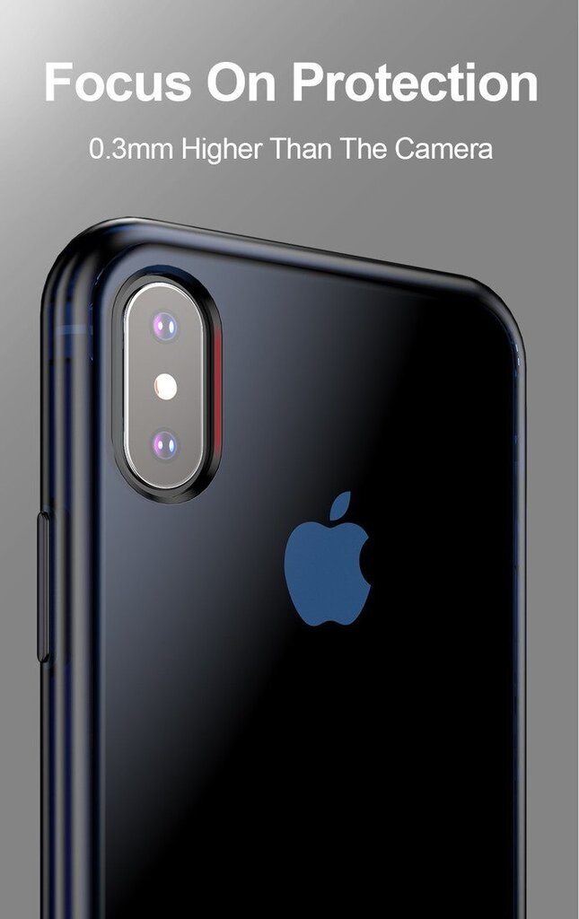 Dux Ducis Light apsauginė silikoninė nugarėlė, skirta Apple iPhone XS Max, Skaidri/Mėlyna kaina ir informacija | Telefono dėklai | pigu.lt