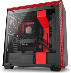 Nzxt H700 su langu, juodai raudonas (CA-H700B-BR) цена и информация | Корпуса | pigu.lt