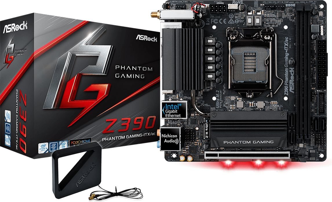 ASRock Z390 PHANTOM GAMING-ITX/AC kaina ir informacija | Pagrindinės plokštės | pigu.lt