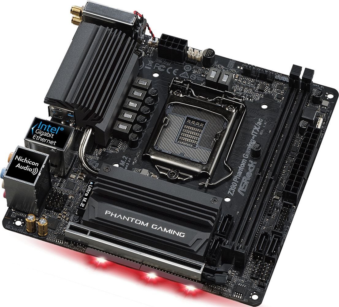 ASRock Z390 PHANTOM GAMING-ITX/AC kaina ir informacija | Pagrindinės plokštės | pigu.lt