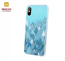 Mocco Trendy Winter Silicone Back Case for Apple iPhone XS / X Geometric Winter Motif kaina ir informacija | Telefono dėklai | pigu.lt