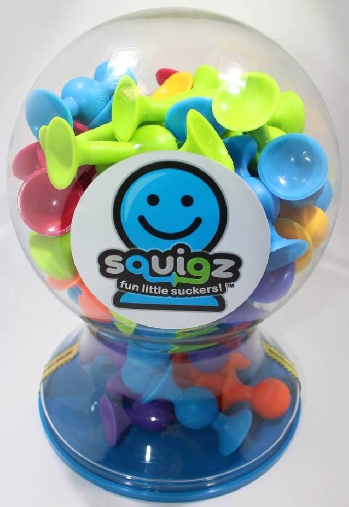 Silikoniniai lipšniukai "Squigz Deluxe" Fat Brain Toys, 50 vnt., 238832 цена и информация | Konstruktoriai ir kaladėlės | pigu.lt