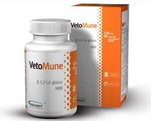 VetExpert VetoMune 60 kapsulės kaina ir informacija | Vitaminai, papildai, antiparazitinės priemonės šunims | pigu.lt