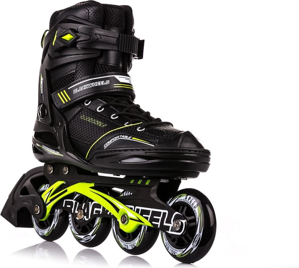 Riedučiai Blackwheels Slalom, juodi/žali kaina ir informacija | Riedučiai | pigu.lt