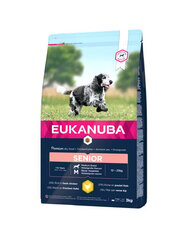 Eukanuba Caring Senior vidutinių veislių suaugusiems šunims su vištiena, 3 kg kaina ir informacija | Sausas maistas šunims | pigu.lt