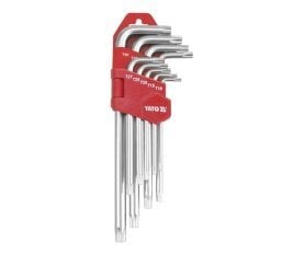 L tipo Torx raktų komplektas Yato YT-0512, 9 vnt. kaina ir informacija | Mechaniniai įrankiai | pigu.lt