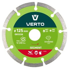 Сегментированный алмазный диск Verto, 125 мм цена и информация | Механические инструменты | pigu.lt