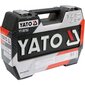 Įrankių rinkinys Yato 1/4" 1/2" (YT-38782), 72 vnt. kaina ir informacija | Mechaniniai įrankiai | pigu.lt