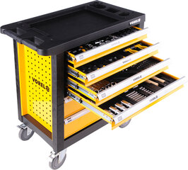Vorel 6 stalčių vežimėlis su įrankiais, 177 vnt. kaina ir informacija | Įrankių dėžės, laikikliai | pigu.lt