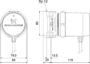 Cirkuliacinis siurblys Grundfos Comfort 15-14 B PM kaina ir informacija | Švaraus vandens siurbliai | pigu.lt