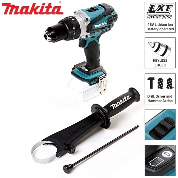 Makita suktuvas - gręžtuvas 18V DHP458Z цена и информация | Suktuvai, gręžtuvai | pigu.lt