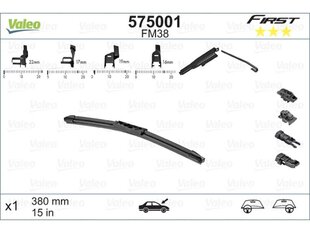 First Multiconnection бескаркасная щётка стеклоочистителя 380mm 575001 цена и информация | Дворники | pigu.lt