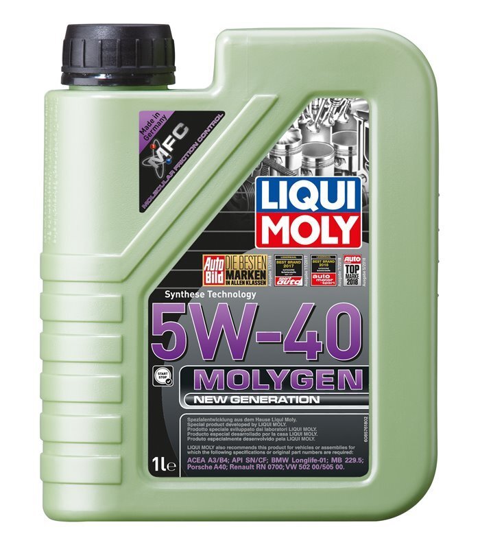 Sintetinė variklinė alyva LIQUI-MOLY Molygen New Generation 5W-40, 1L цена и информация | Variklinės alyvos | pigu.lt