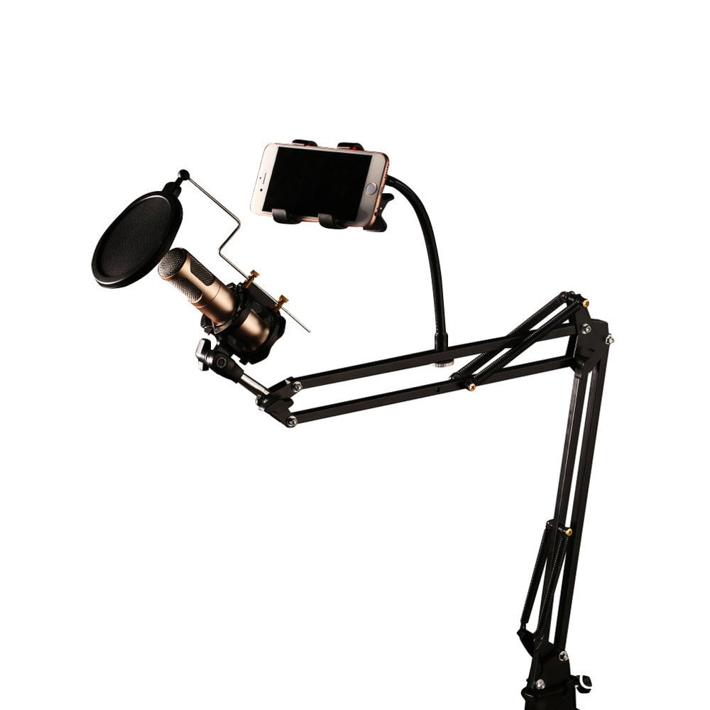 Remax CK-100 microphone stand with pop filter kaina ir informacija | Telefono laikikliai | pigu.lt