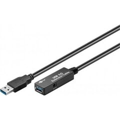 Goobay USB 3.0, 5 m, juodas kaina ir informacija | Kabeliai ir laidai | pigu.lt