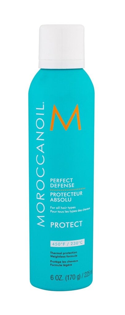 Plaukų purškiklis nuo karščio Moroccanoil Perfect Defense 225 ml цена и информация | Plaukų formavimo priemonės | pigu.lt