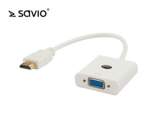 Savio CL-27B, HDMI/VGA, 10 см цена и информация | Адаптеры, USB-разветвители | pigu.lt