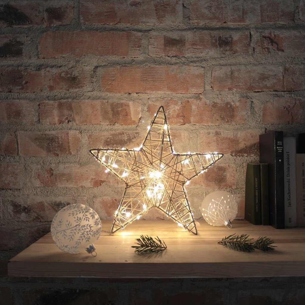 DecoKing šviečianti Kalėdinė dekoracija Žvaigždė Premium, 40 LED kaina ir informacija | Kalėdinės dekoracijos | pigu.lt
