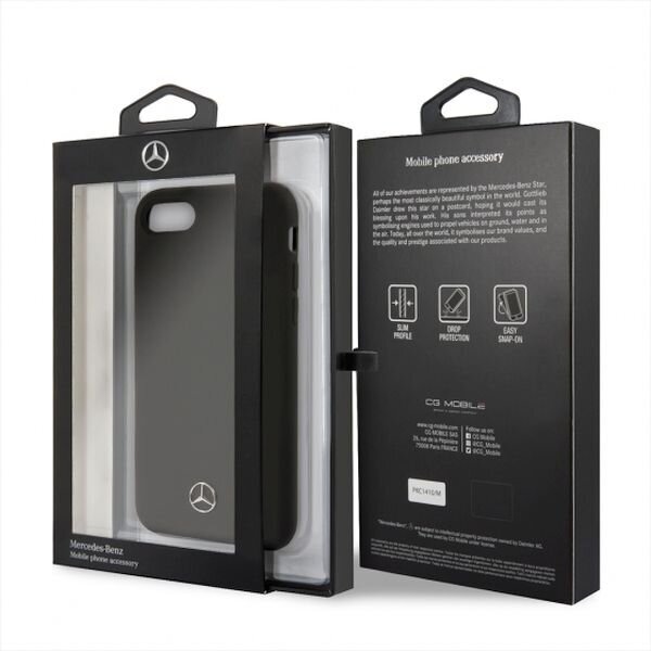 Dėklas Mercedes MEHCI8SILBK Apple iPhone 7/8/SE2 juodas kaina ir informacija | Telefono dėklai | pigu.lt