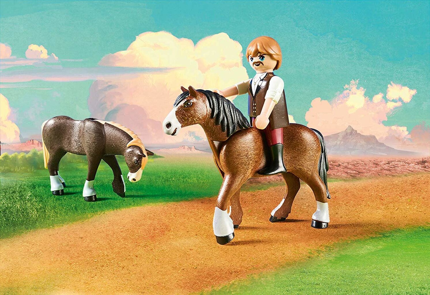 9477 PLAYMOBIL® DreamWorks Spirit, Lucky tėtis ir jo arklių vežimas цена и информация | Konstruktoriai ir kaladėlės | pigu.lt