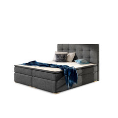 Кровать Inez, 160x200 см, гобелен, темно-серая цена и информация | Кровати | pigu.lt