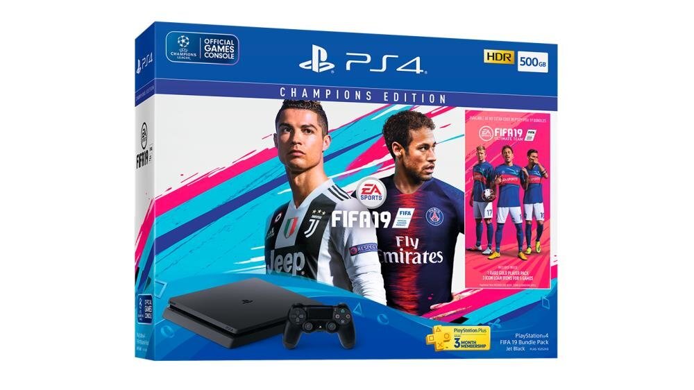 Sony PlayStation 4 (PS4) Slim, 500 GB + FIFA 19 kaina ir informacija | Žaidimų konsolės | pigu.lt