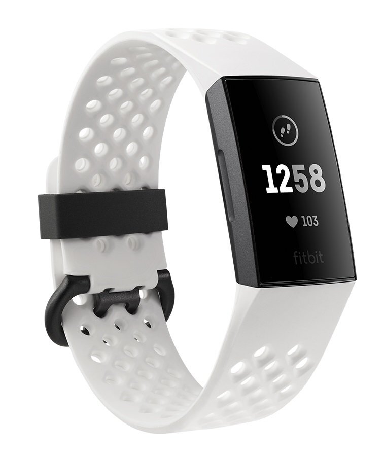 Išmanioji apyrankė Fitbit Charge 3, Frost White/Graphite цена и информация | Išmaniosios apyrankės (fitness tracker) | pigu.lt