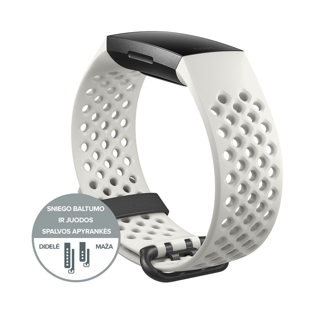 Išmanioji apyrankė Fitbit Charge 3, Frost White/Graphite kaina ir informacija | Išmaniosios apyrankės (fitness tracker) | pigu.lt