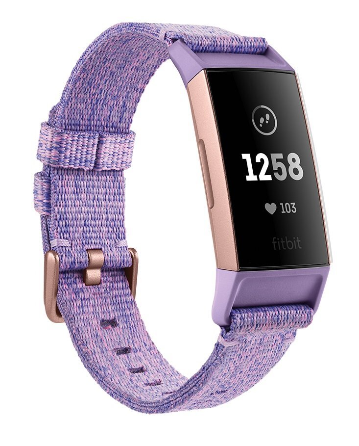 Išmanioji apyrankė Fitbit Charge 3, Lavender/Rose Gold kaina ir informacija | Išmaniosios apyrankės (fitness tracker) | pigu.lt