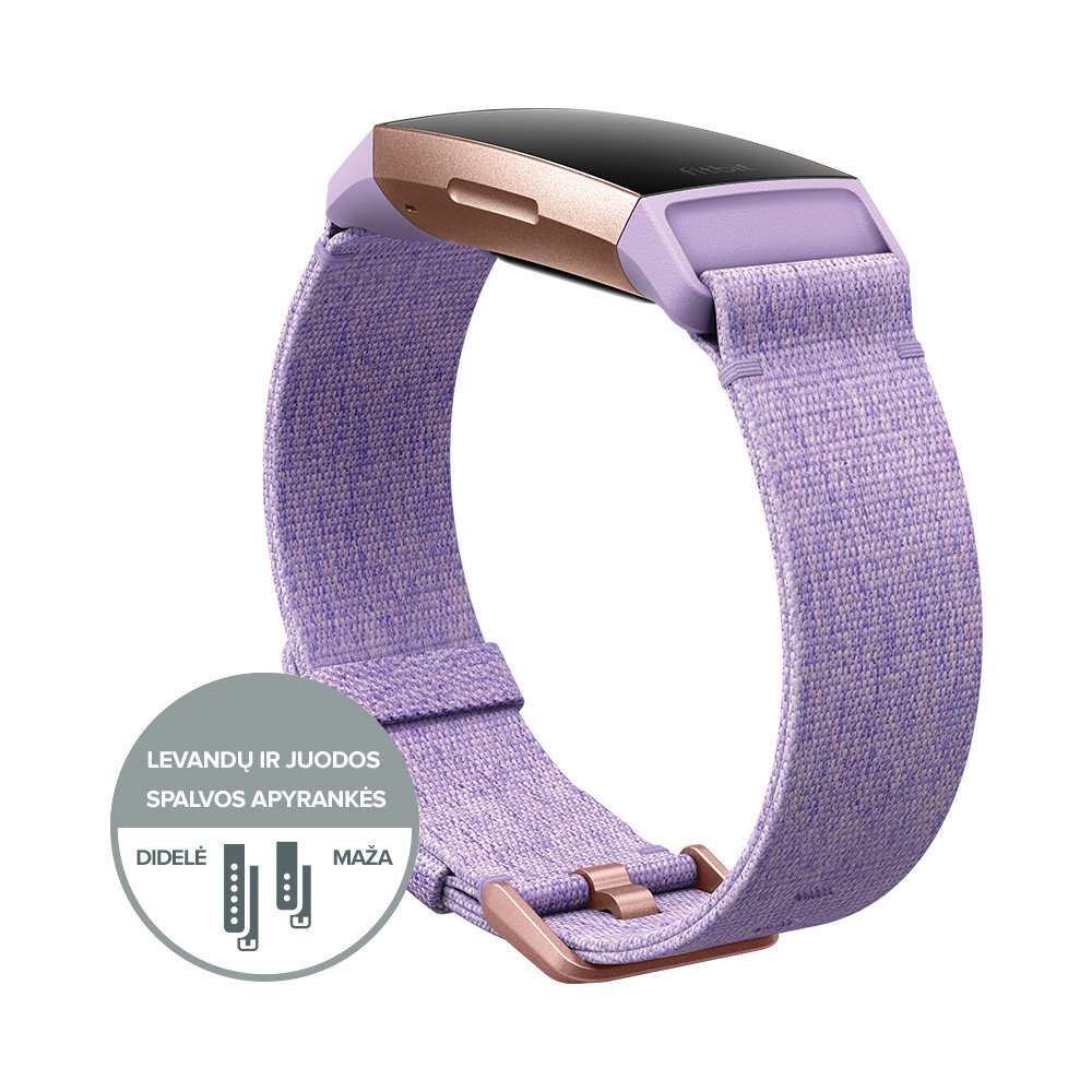 Išmanioji apyrankė Fitbit Charge 3, Lavender/Rose Gold kaina ir informacija | Išmaniosios apyrankės (fitness tracker) | pigu.lt