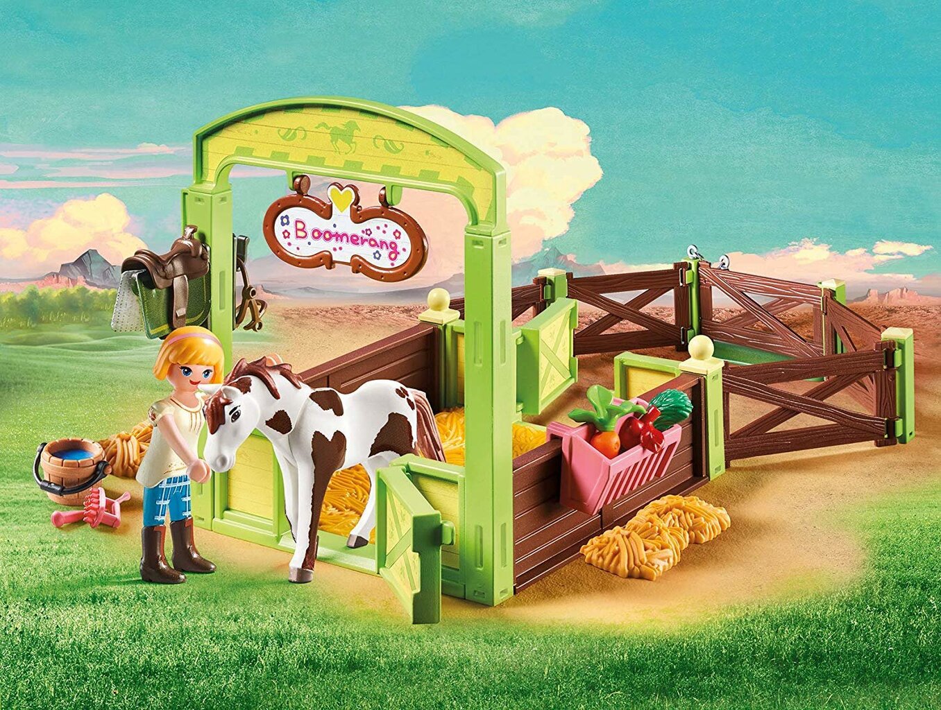 9480 PLAYMOBIL® DreamWorks Spirit, Abigailė ir žirgas Bumerangas kaina ir informacija | Konstruktoriai ir kaladėlės | pigu.lt