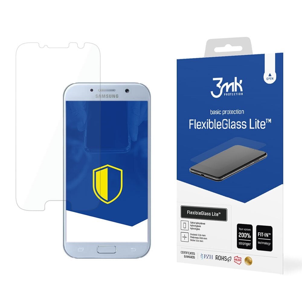 3mk Flexible Glass Lite Premium Protection Samsung Galaxy A5 2017 kaina ir informacija | Apsauginės plėvelės telefonams | pigu.lt