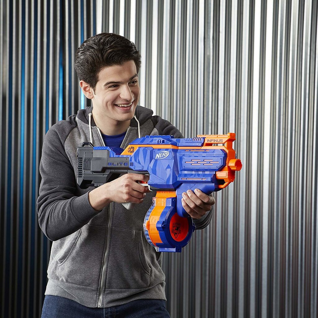 Žaislinis šautuvas su būgneliu Nerf N-Strike Elite Infinus Blaster kaina ir informacija | Žaislai berniukams | pigu.lt