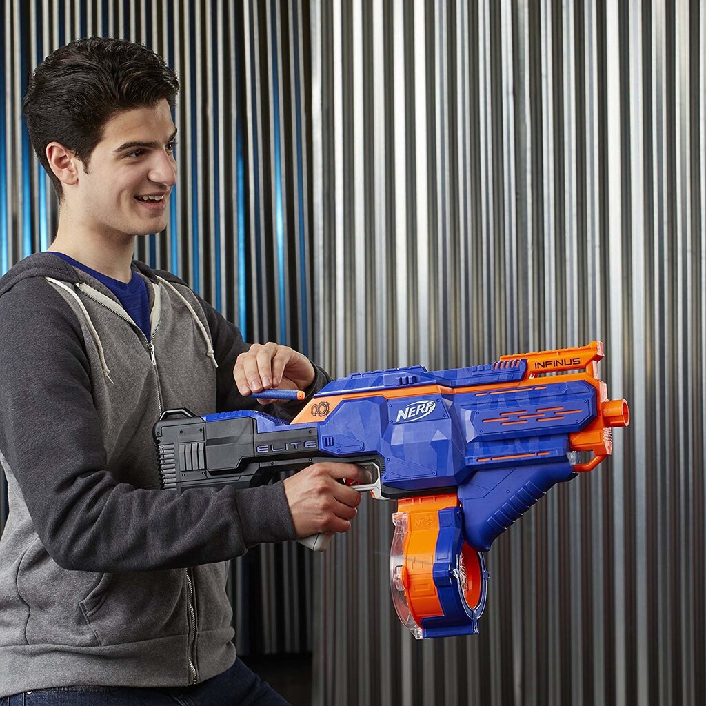 Žaislinis šautuvas su būgneliu Nerf N-Strike Elite Infinus Blaster цена и информация | Žaislai berniukams | pigu.lt