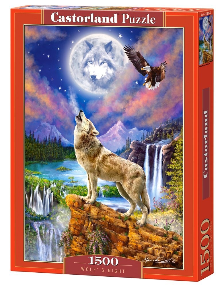 Dėlionė Castorland Puzzle Wolf's Night, 1500 d. kaina ir informacija | Dėlionės (puzzle) | pigu.lt