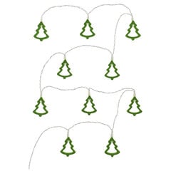 Рождественская в форме ёлочек гирлянда, Retlux RXL 286 10 trees green wood warm light цена и информация | Гирлянды | pigu.lt