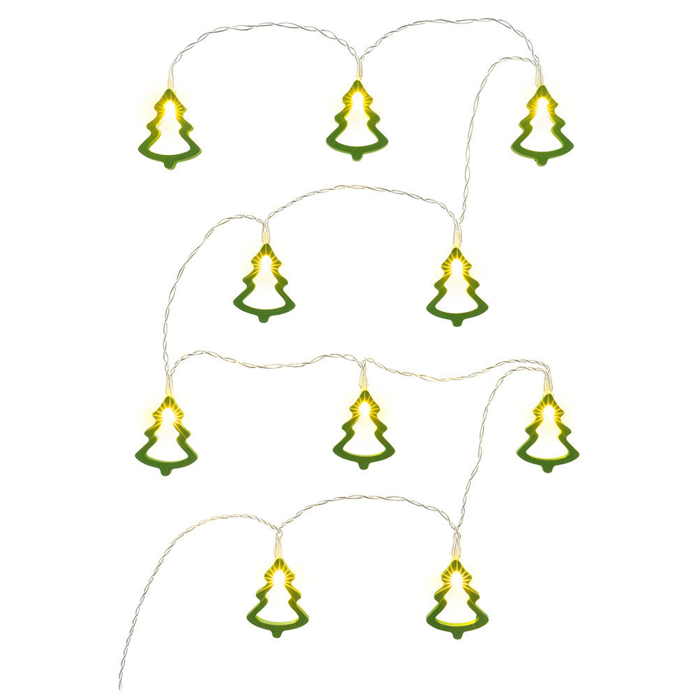 Kalėdinė eglučių formos girlianda, Retlux RXL 286 10 trees green wood warm light цена и информация | Girliandos | pigu.lt