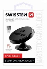 Swissten S-Grip DM7 Универсальный держатель с магнитом для устройств Черный цена и информация | Держатели для телефонов | pigu.lt