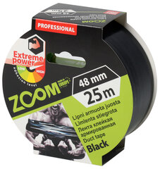 ZOOM profesionali armuota juostelė, 48 mm x 25 m, juoda цена и информация | Механические инструменты | pigu.lt