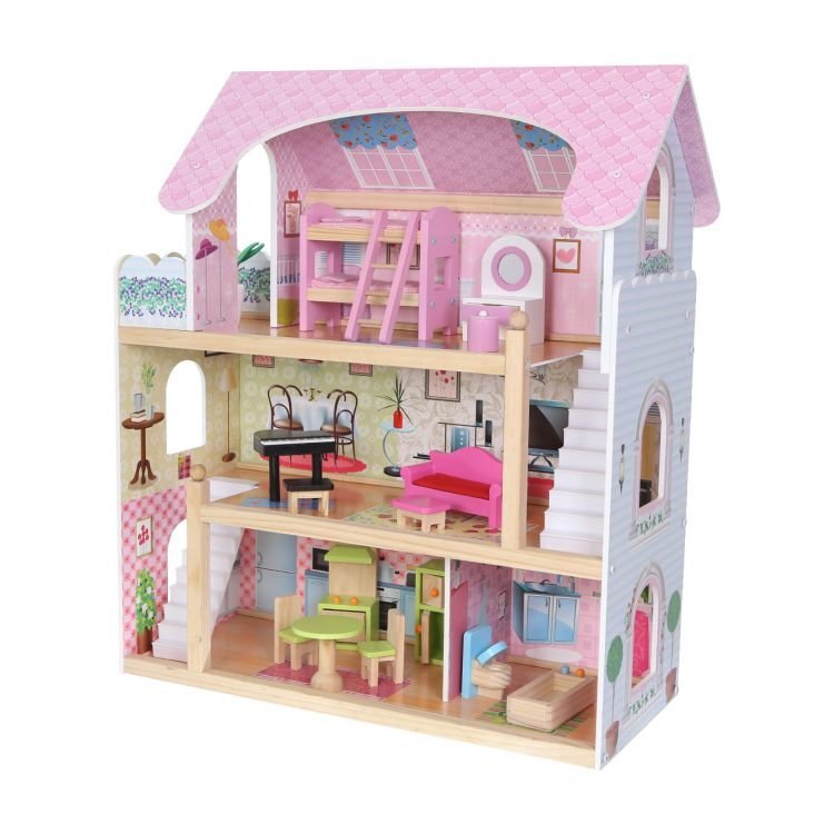 Medinis lėlių namelis Ecotoys kaina ir informacija | Žaislai mergaitėms | pigu.lt