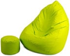 Кресло-мешок с пуфом Mega Comfort, зеленое